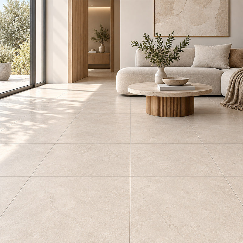 Portland Vein Cut Light Grey Matt 600x600