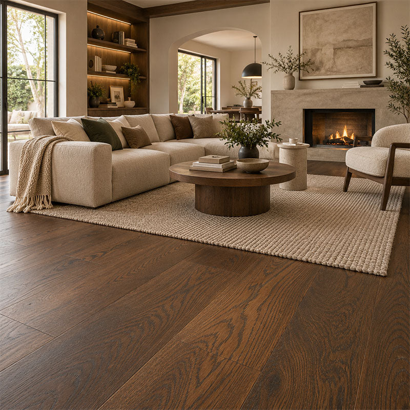 Prestige European Oak Engineered Flooring Brownstone 1900x190x14/2mm T&G