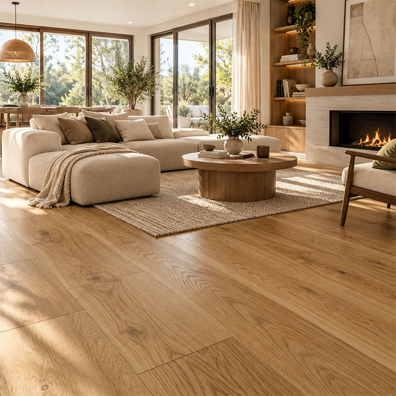 Prestige European Oak Engineered Flooring Cobblestone 1900x190x14/2mm T&G