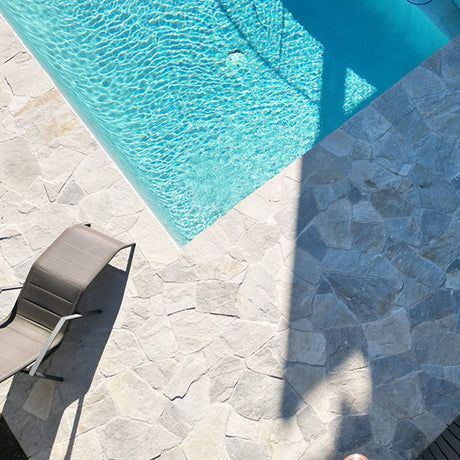 Quartz Stormy Grey Natural Split Crazy Paving x 20-30mm
