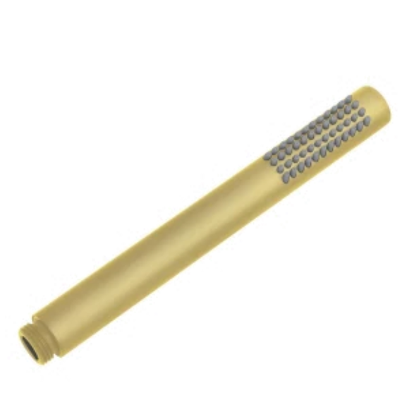 Round Single Function Handheld Shower Brushed Brass (Brass)
