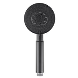 Round 5 Functions ABS Handheld Shower Black