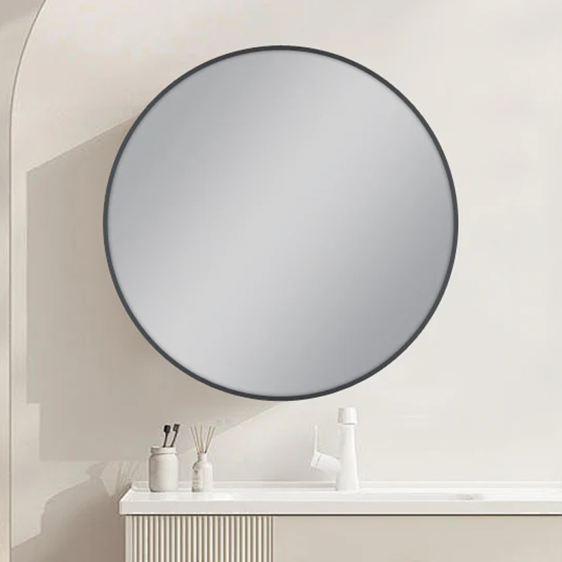 Round Framed Carysil Mirror Gun Metal 600mm