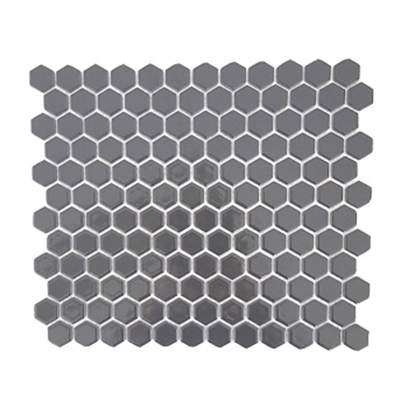 GREY HEXAGONAL GLOSS MOSAIC 23X26MM 260X300 SHEET