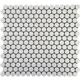 PENNY ROUND GLOSS WHITE 19MM ON 310X315X6MM SHEET