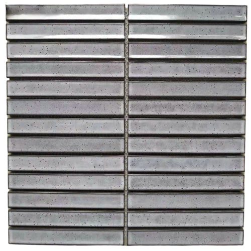 GREY CONCAVE MOSAIC 20X145X8.3MM (299X296MM SHEET)