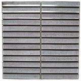 GREY CONCAVE MOSAIC 20X145X8.3MM (299X296MM SHEET)