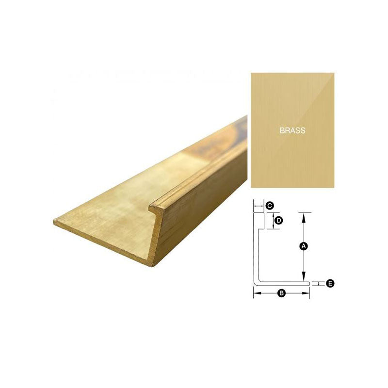 L Shaped Trim Brass Angle 20mm x 3m