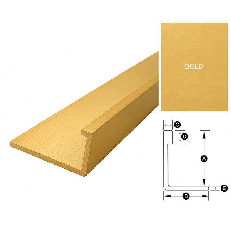 Aluminium Angle - Gold 15mm x 3m