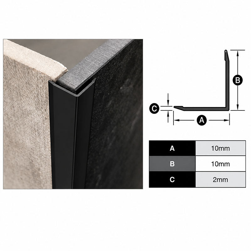 Retro Fit Trim - Black 10mm x 3m