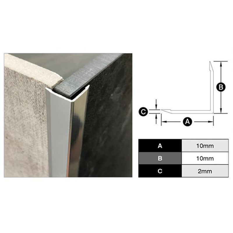 Retro Fit Trim - Bright Silver 10mm x 3m