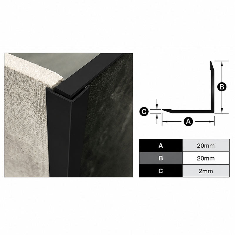 Retro Fit Trim - Black 20mm x 3m
