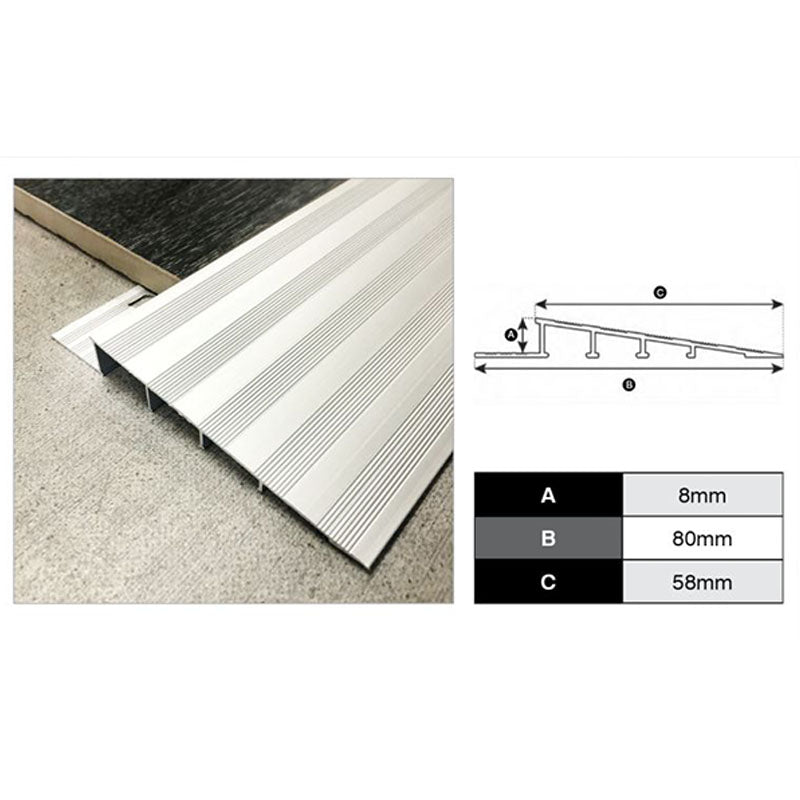 Ramp Trim - Mill Finish 8mm x 58mm x 3m