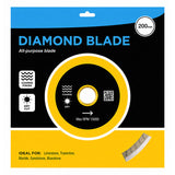 Yellow Turbo Diamond Blade 200mm
