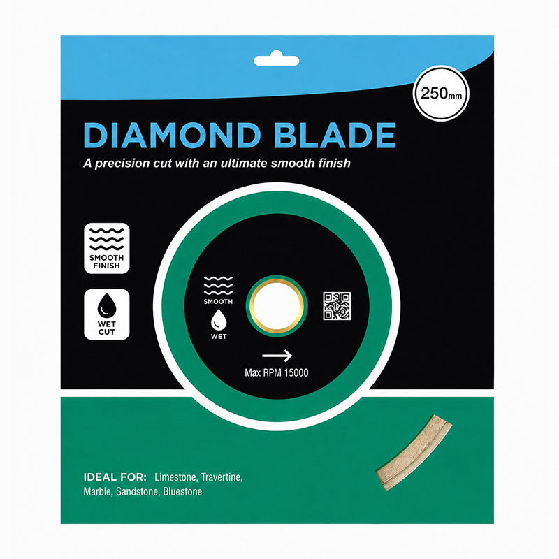 Green Continuous Rim Diamond Blade 250mm