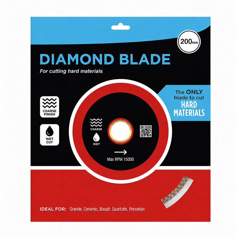 Red Mesh Rim Diamond Blade 200mm