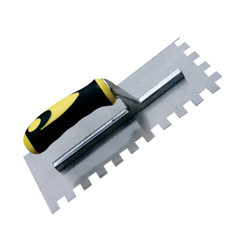 Stainless Steel Square Notched Maxi Grip Trowel 4mm 280x114mm