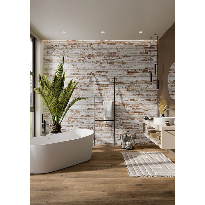 HARLEM RED WHITE BRICK SUBWAY 48X450MM