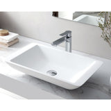 Solid Surface Basin Series Rio Above Counter Gloss White 450x350x100mm
