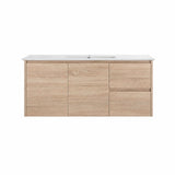 Oakdoo(Hung) Series Wall Hung Right Hand Drawer Natural Timber Overall 1180x455x520mm CABINET ONLY