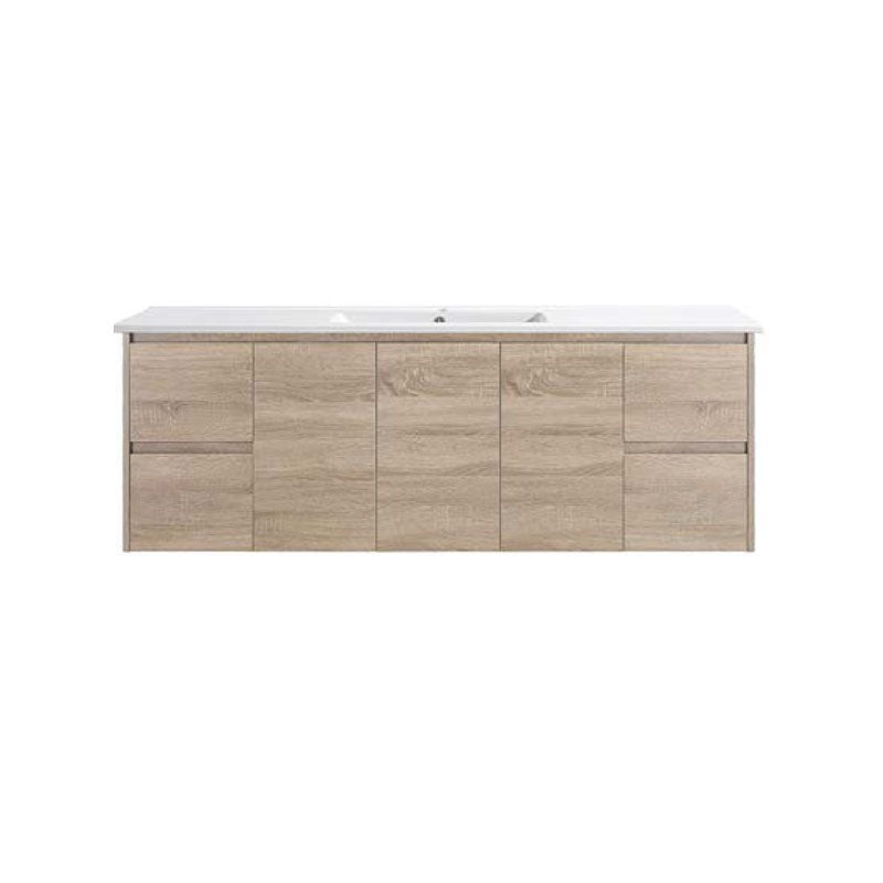 Oakdoo(Hung) Series Wall Hung Single Bowl Prime Oak Overall 1480x455x520mm CABINET ONLY