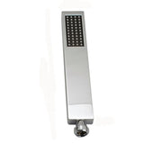 Square Single Function Brass Handheld Shower Spray Head Chrome