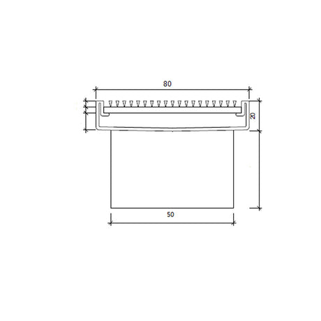 Stainless Steel Shower Channel 800x80mm