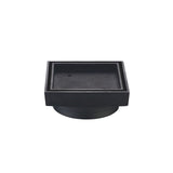 Tile Insert Shower Grate in Matte Black 115x115mm