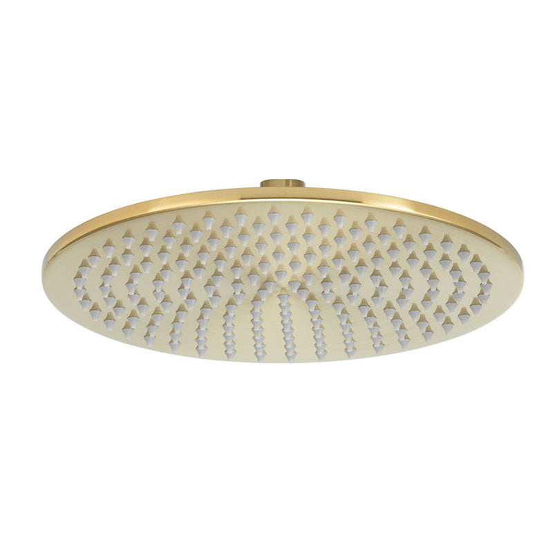 DOCCIA Round Shower Head in Brushed Brass 200mm