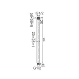 DOCCIA Round Ceiling Dropper in Chrome 300mm