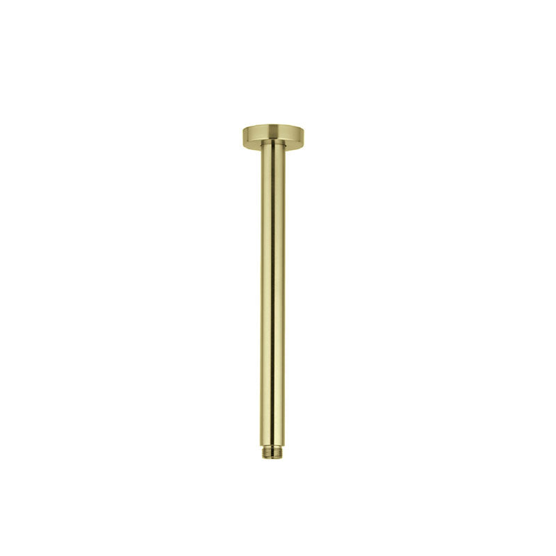 DOCCIA Round Ceiling Dropper in Brushed Brass 600mm