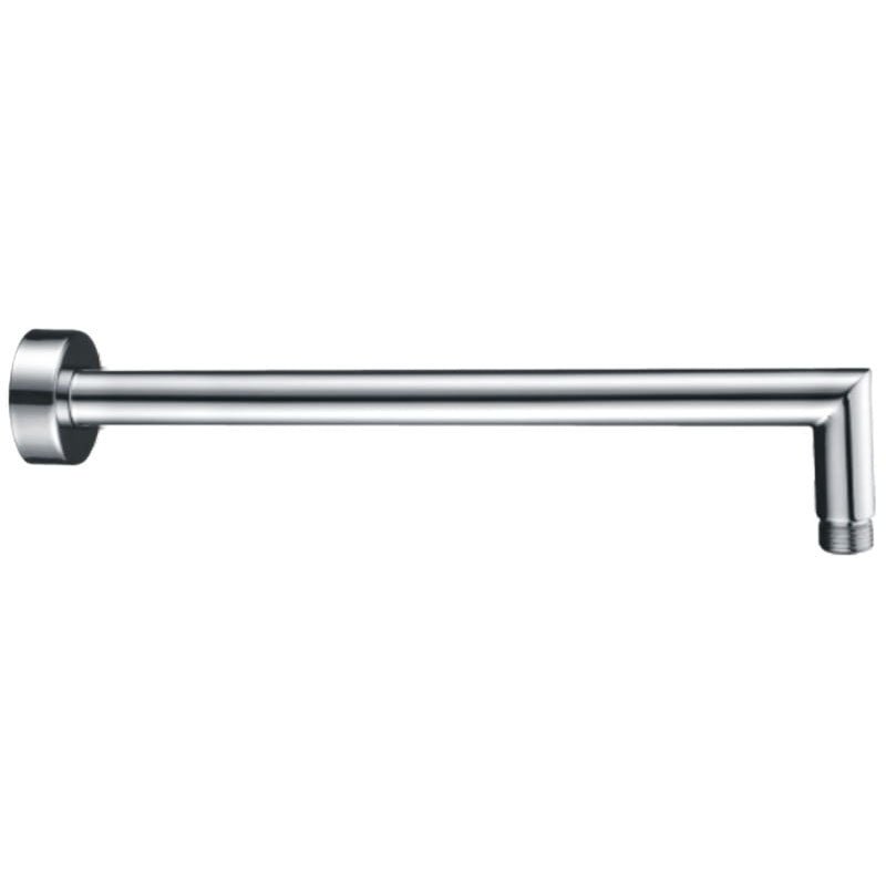 DOCCIA Round L Shape Shower Arm in Brushed Nickel 350mm