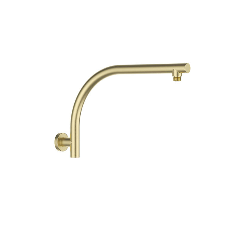 DOCCIA Round Rise Up Shower Arm in Brushed Brass