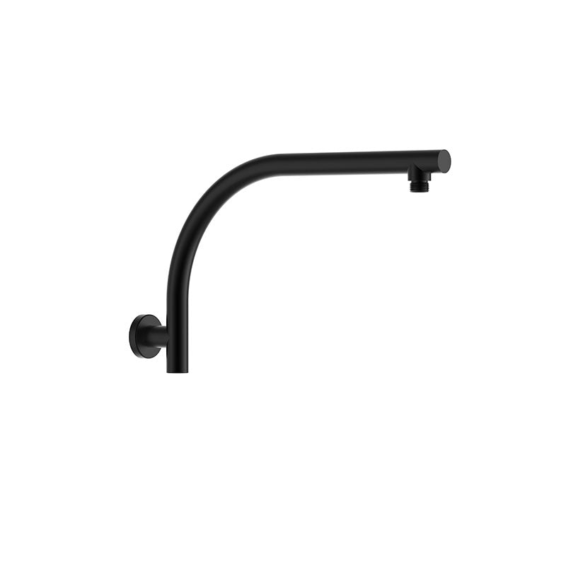 DOCCIA Round Rise Up Shower Arm in Matte Black