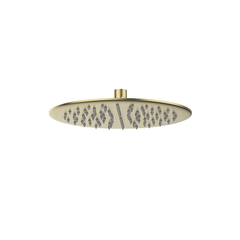 DOCCIA Round Shower Head in Brushed Brass 250mm