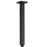 DOCCIA Square Ceiling Dropper in Matte Black 400mm