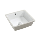Ceramic Basin Series Under Counter Gloss White 410x410x185mm