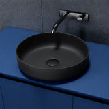 Solid Surface Basin Series Dahlia Above Counter Matt Black 360x360x130mm