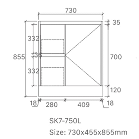 Moddoo Series Left Hand Drawer Matt White Overall 730x455x855mm Vanity Set With Stone Top & Ceramic Undermount Basin