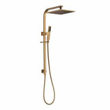 Esperia 10" Brushed Yellow Gold Square Shower Station