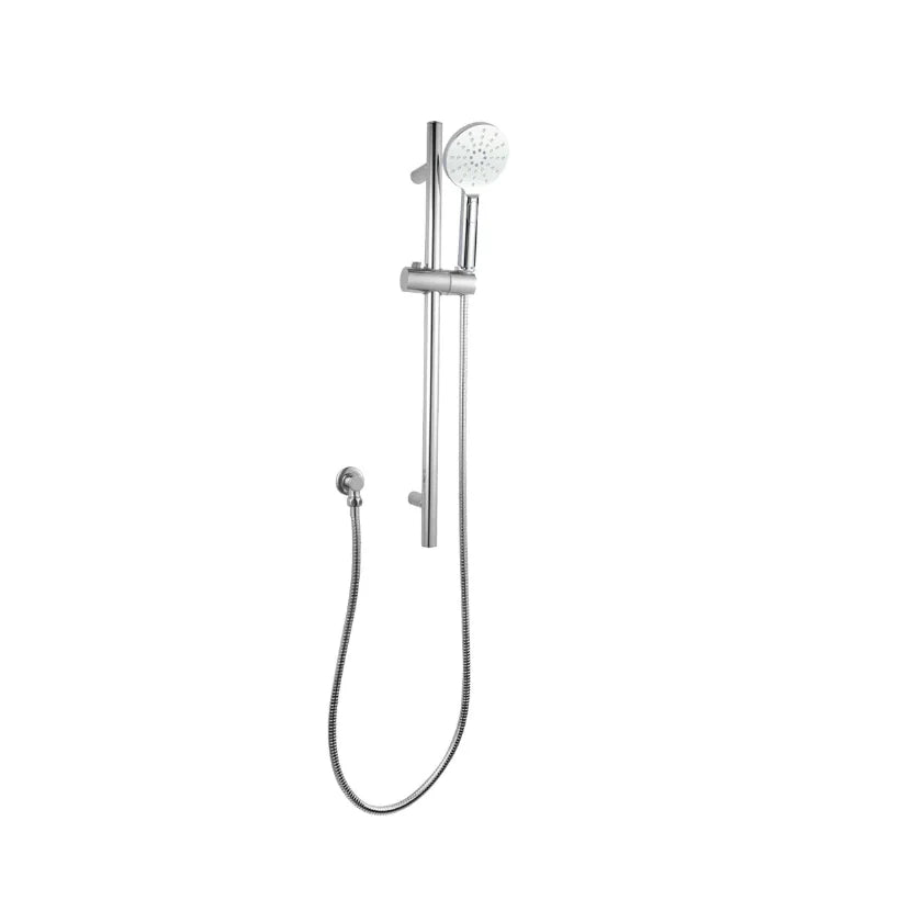 Pentro Chrome Round Handheld Shower Rail Set