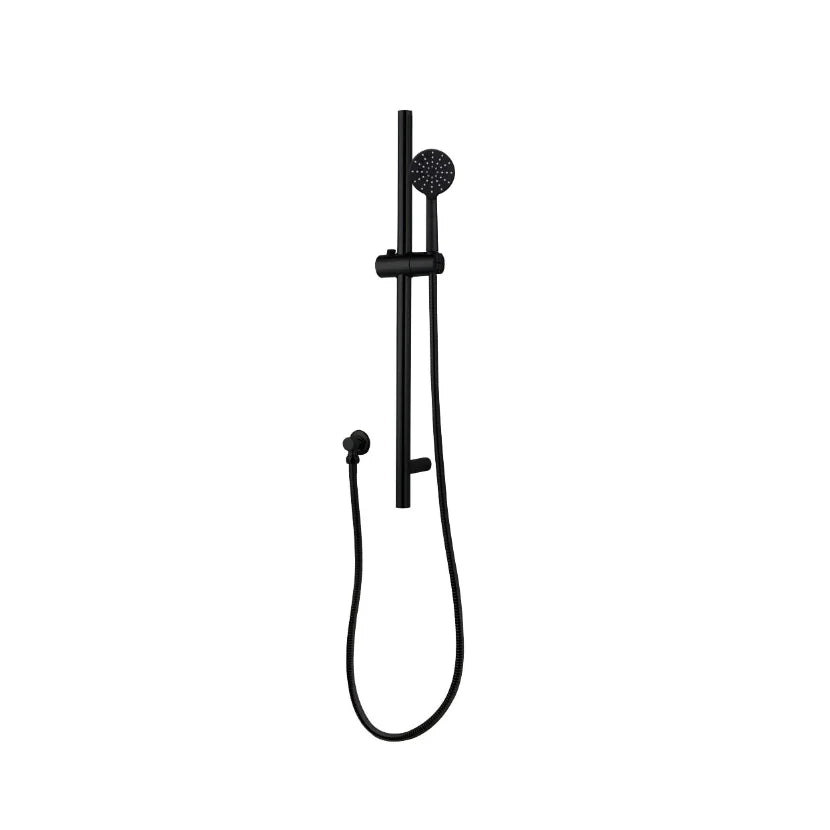 Pentro Black Round Handheld Shower Rail Set