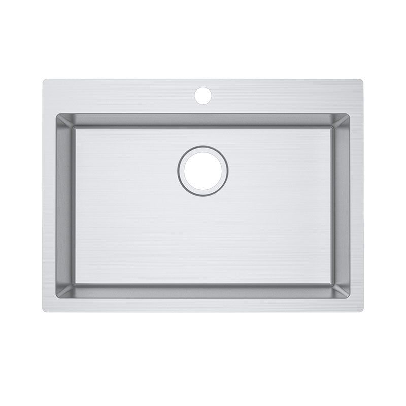 IMPACT Single Bowl 59L Counter Top Sink with Tap Hole - Waste Included 706x512x228mm