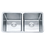 IMPACT Double Bowl (2x31L) Under Counter Sink with Waste 790x458x228mm