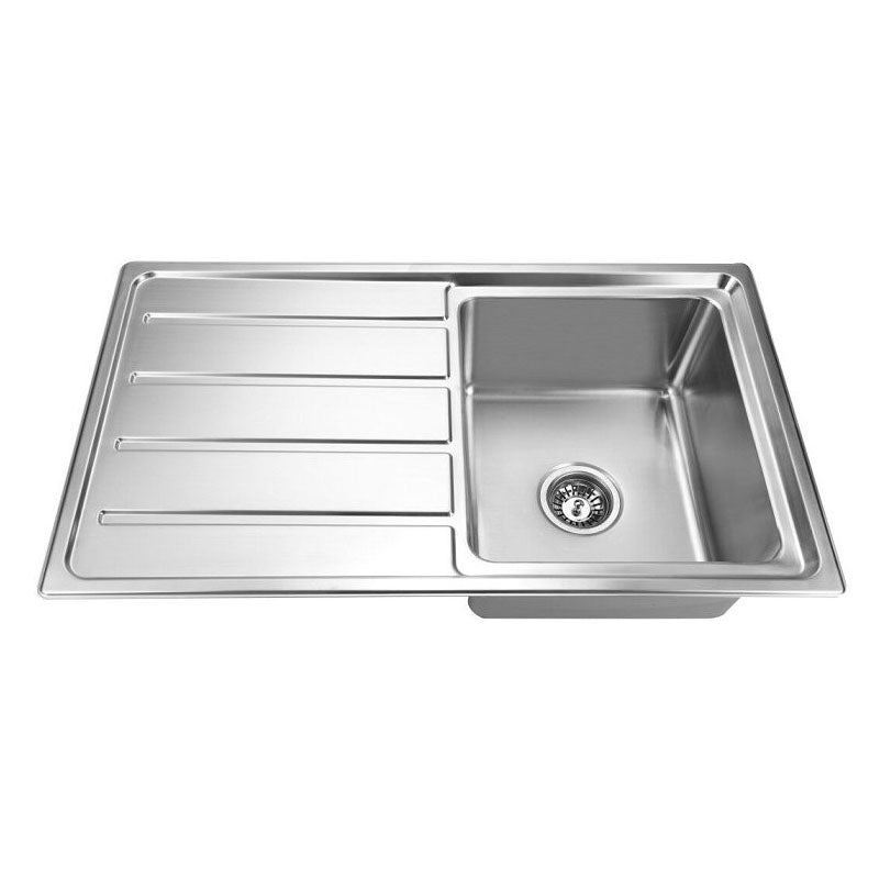 IMPACT 28L Counter Top Sink with Drainer - Waste Included (LHB or RHB) 860x500x200mm