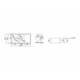 IMPACT 1 & 3/4 Bowl (24L + 20L) Sink with Drainer - Waste Included 980x450x200mm
