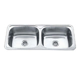 LAVASSA Double 45L Laundry Tub with Optional Bypass Overall: 1160x500x240mm