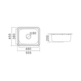 LAVASSA 35L Laundry Tub - Waste & By Pass Kit Included 555x455x200mm