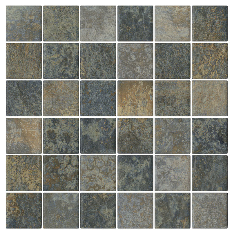 SOUTH PACIFIC TAHITI DRIFT ROCK BLUE MOSAIC 47X47