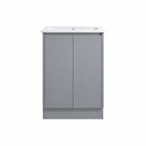 Moddoo Series Matt Grey Overall 580x455x855mm Vanity Set With Stone Top & Ceramic Undermount Basin